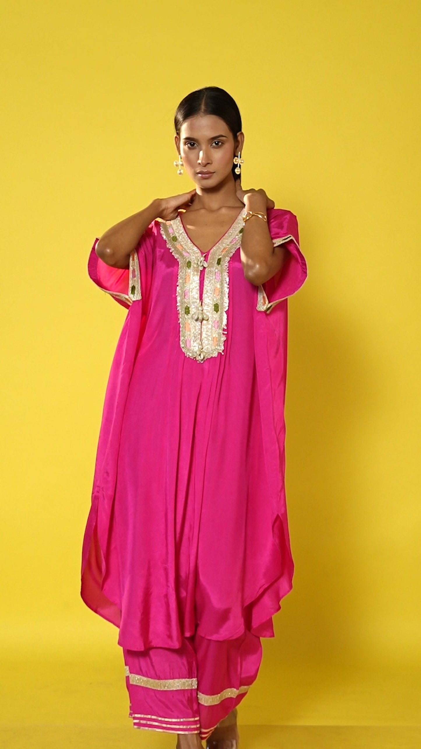 Opulent Kaftan Russian Silk Co-Ord Set