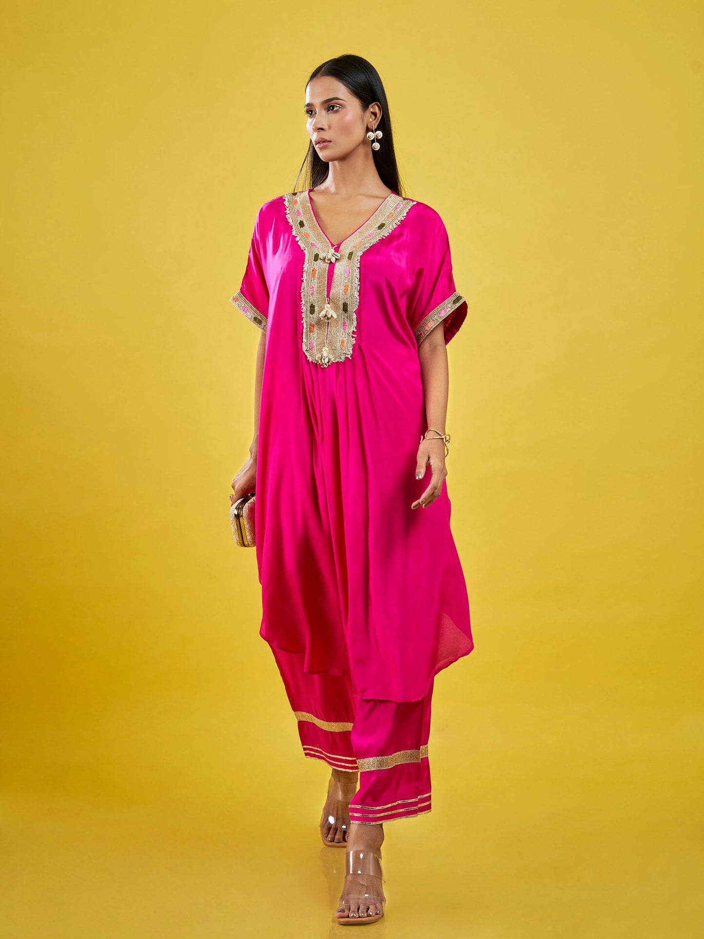 Opulent Kaftan Russian Silk Co-Ord Set