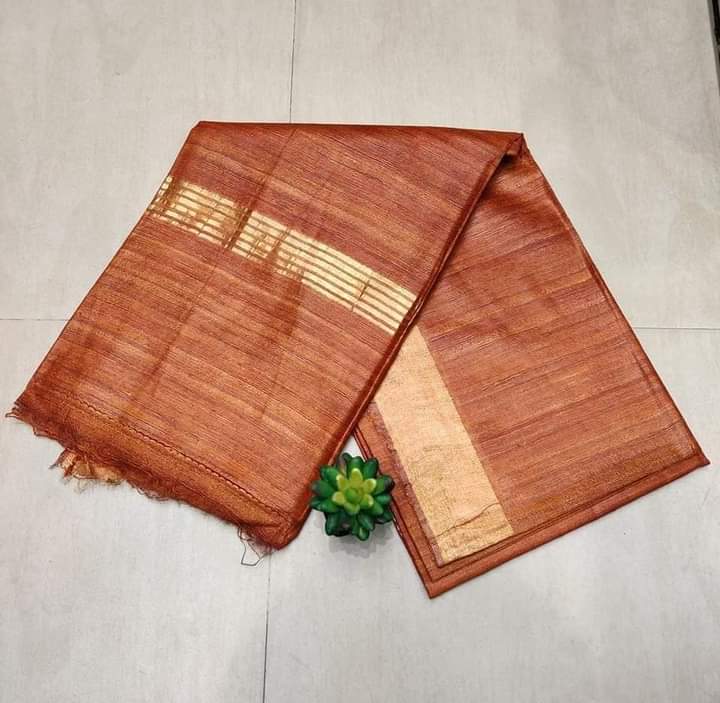 Zari Border Tussar Silk Saree