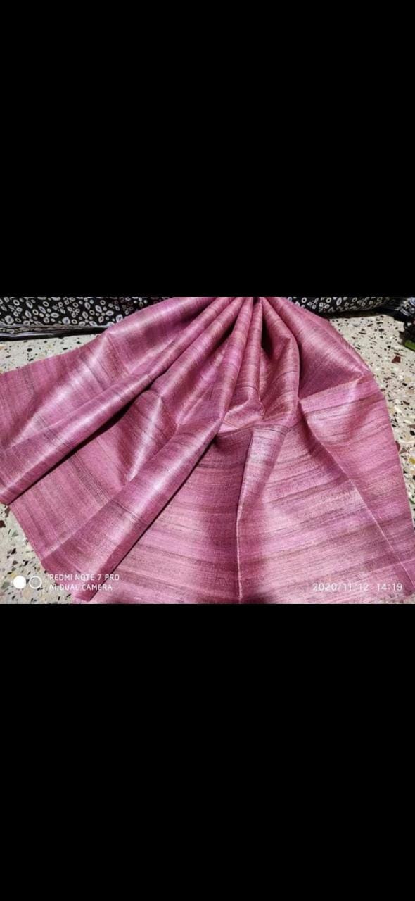 Zari Border Tussar Silk Saree