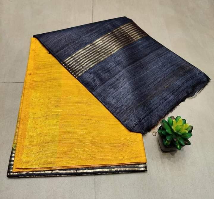 Zari Border Tussar Silk Saree