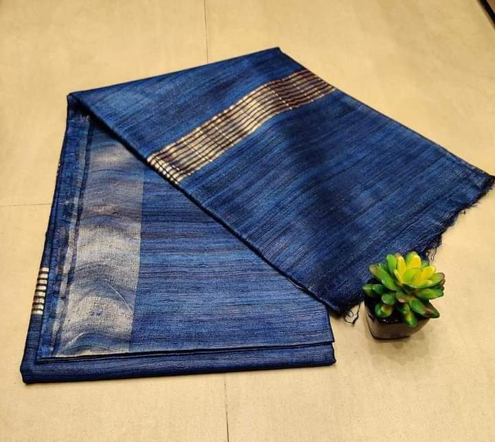 Zari Border Tussar Silk Saree