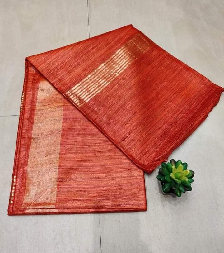 Zari Border Tussar Silk Saree