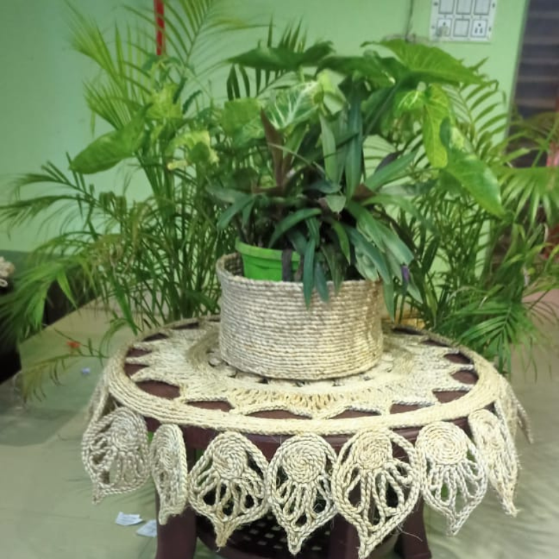 Breathe Life and Style into Your Space: Large Round Jute Plant Holder by Rank Never Retire  pen_spark