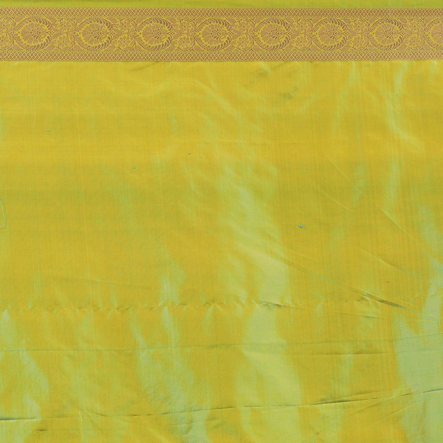 Lime Green Handwoven Cutwork Katan Silk Saree