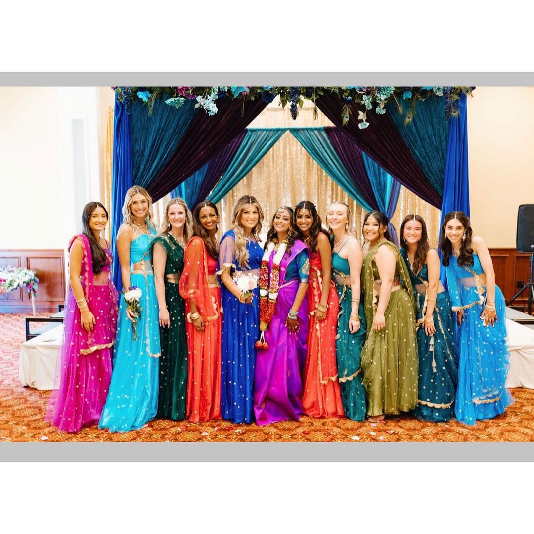 Multi colored Bridesmaid Outfits