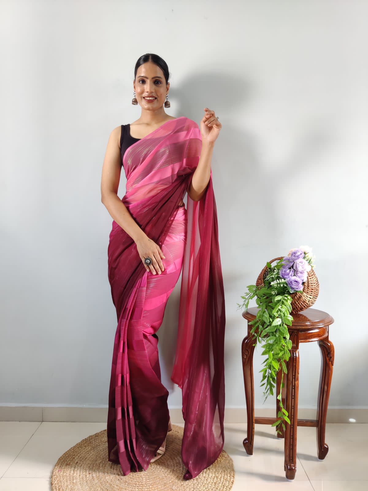 Elegant Ready to Wear Saree | Satin Fabric Saree | Satin Saree Collection By Rank Never Retire