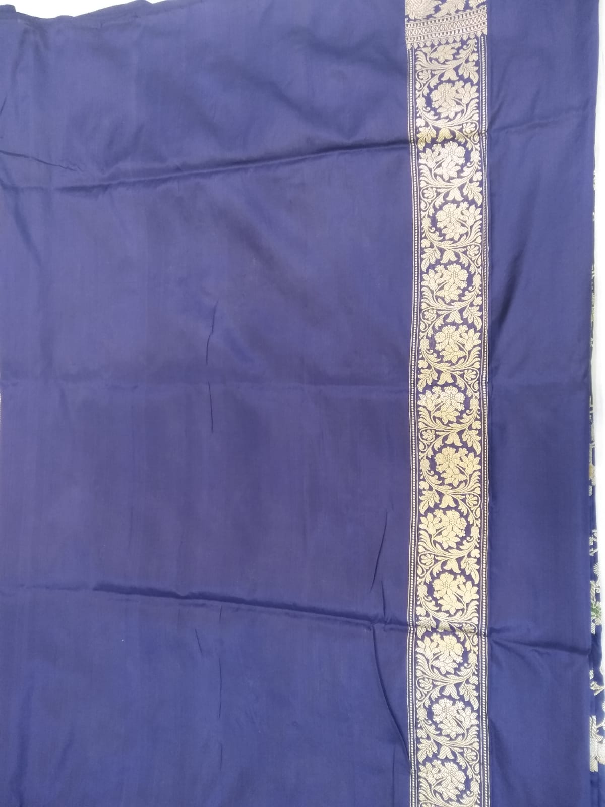 Royal Blue Saree Katan Silk Handwoven