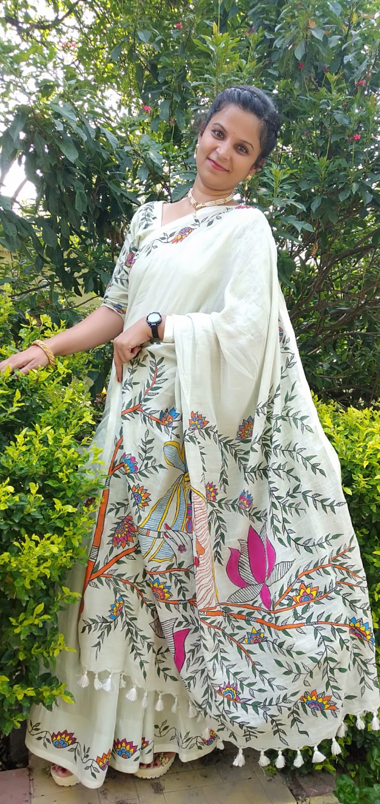 Limited Edition: Hand-Painted Linen Sarees by Rank Never Retire