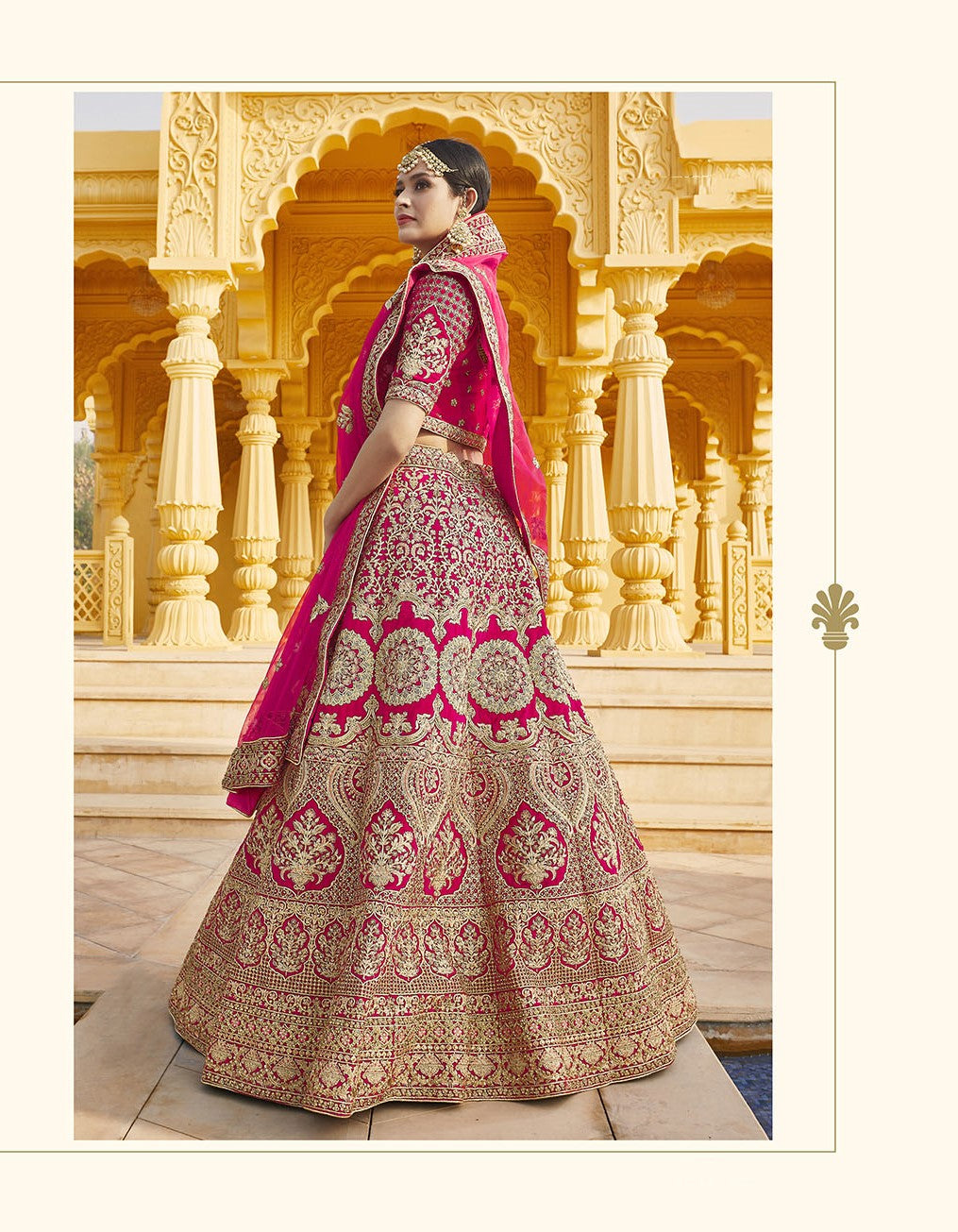 Beautiful Pink Color Velvet Bridal lehenga