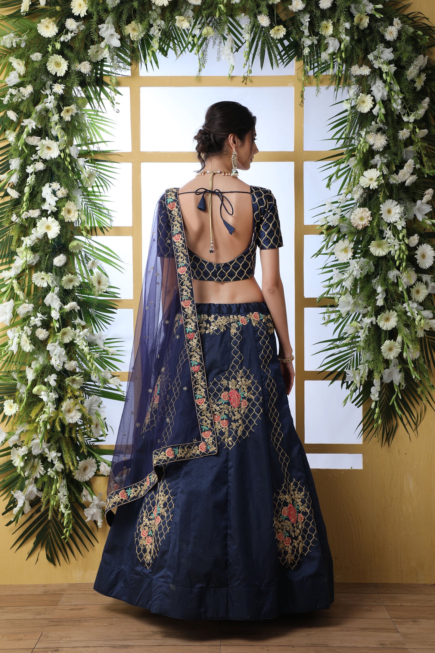 Stunning Blue Color Art Silk Lehenga