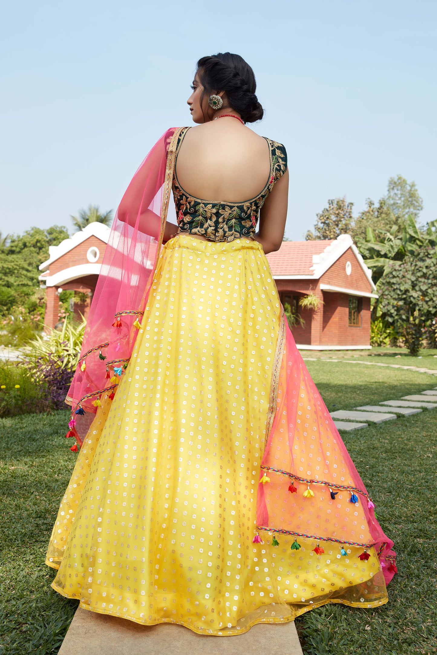 Yellow Color Net Lehenga Choli