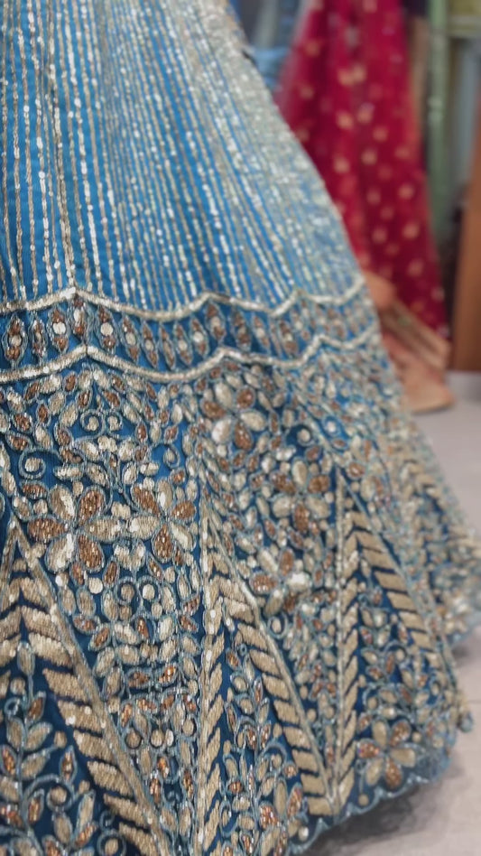 Blue Bridesmaid Lehenga